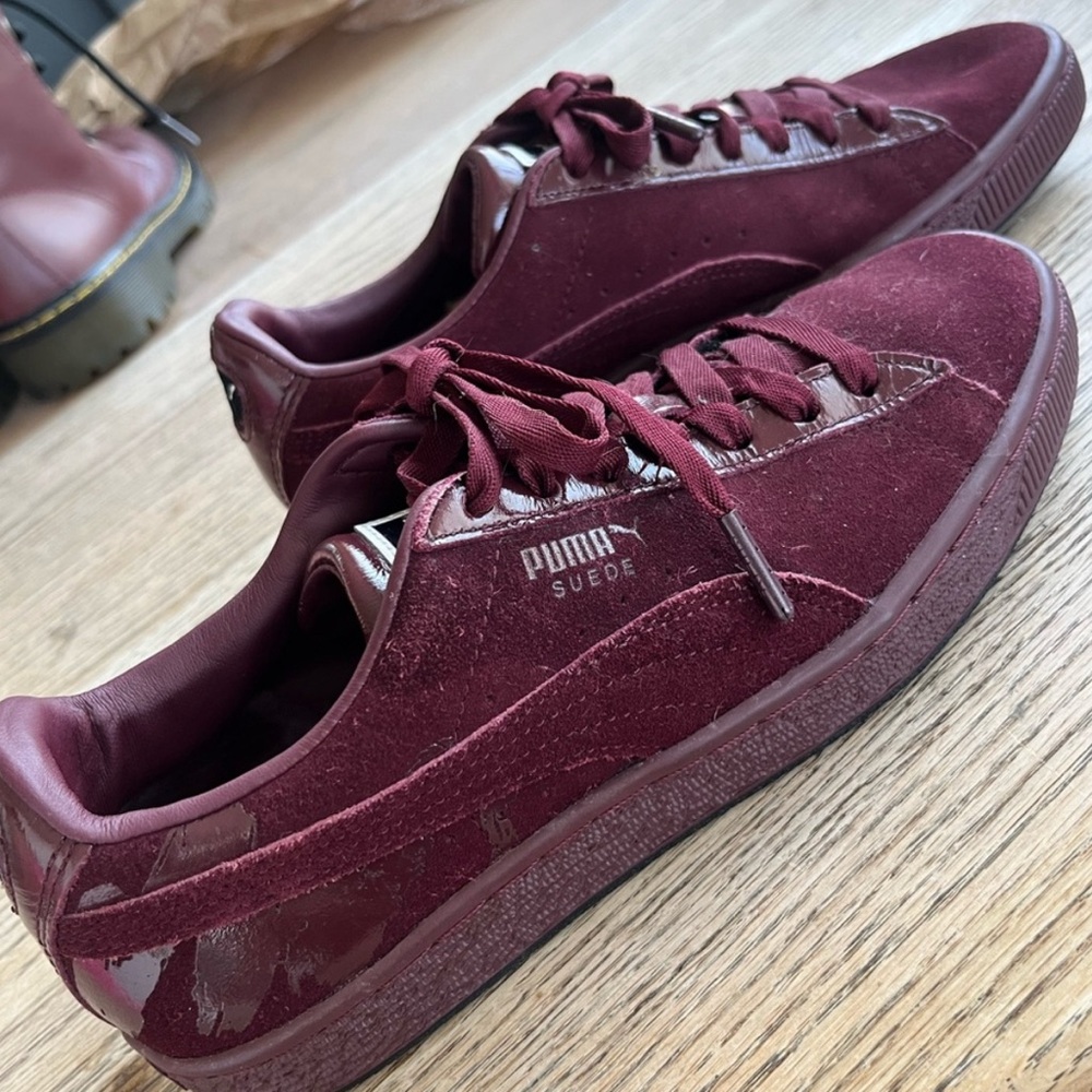 Puma Women's Suede Maroon Sneakers MAC Sin collab
